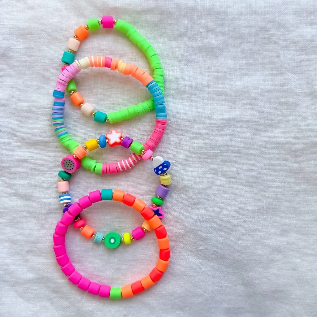 how to tie clay bead bracelets