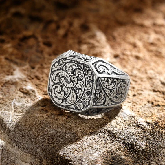 men silver ring jewelry